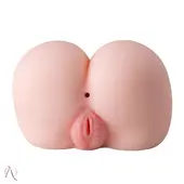 Masturbador Masculino em Formato Bunda com Vagina e Ânus Cyberskin Cor Bege - imagem 2
