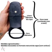 Capa Peniana com Vibrador e Anel Para Testículos 10 Modos de Vibração - imagem 4