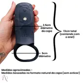 Capa Peniana com Vibrador e Anel Para Testículos 10 Modos de Vibração - imagem 3