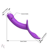 Cinta Peniana com Vibrador e Controle Remoto 10 Modos de Vibração cor Roxo - imagem 7