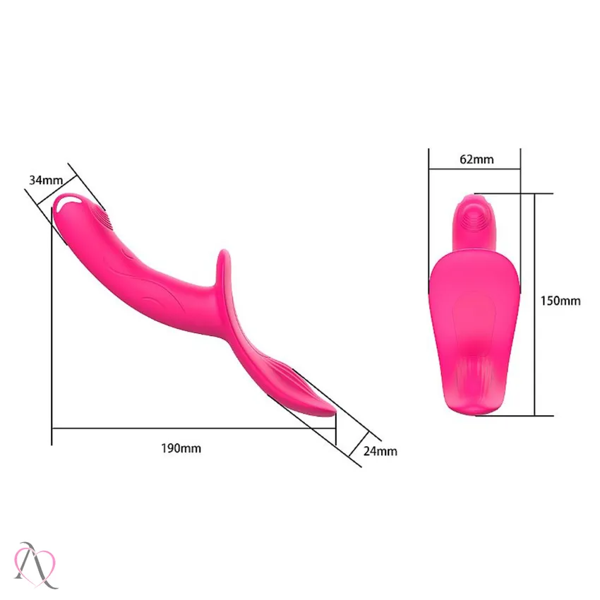 Cinta Peniana com Vibrador e Controle Remoto 10 Modos de Vibração cor Roxo