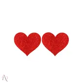 Par de Tapa Mamilo com formato de Coração Cor Vermelho Brilhante - imagem 5