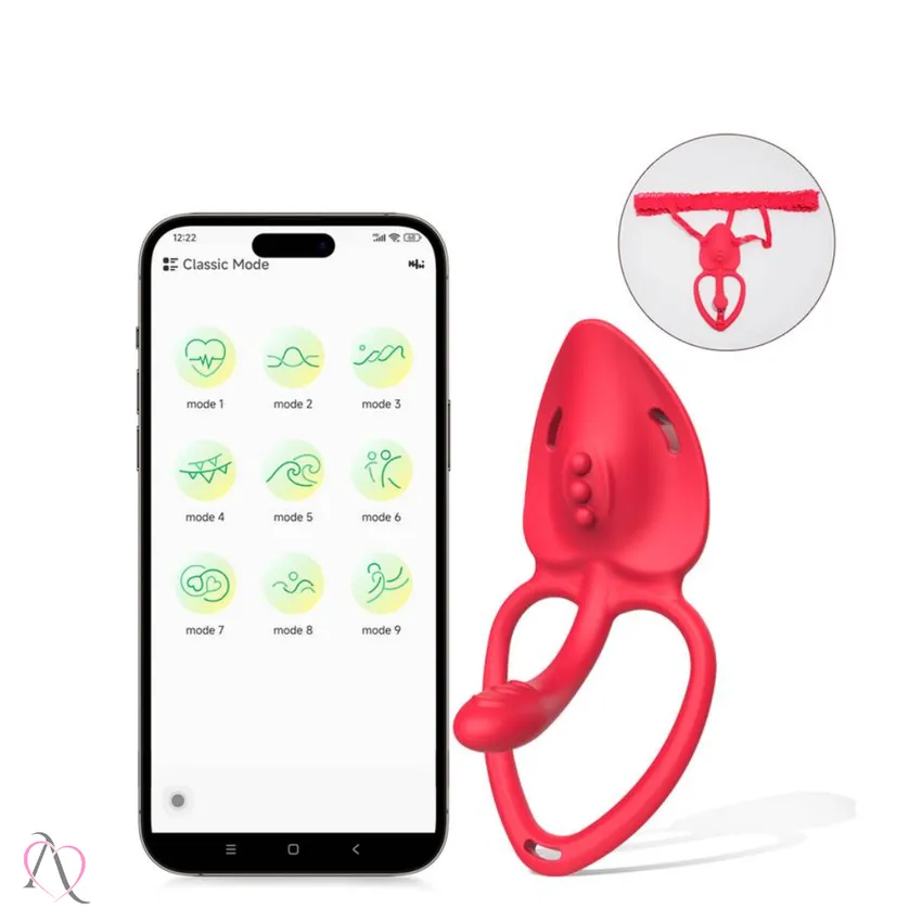 Vibrador de Calcinha Vestível Controle por App 9 Modos de Vibração