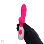 Vibrador Penetrável com Estimulador de Clitoris Cor Rosa Recarregável 19 Modos de Vibração Yaffa - imagem 5