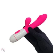 Vibrador Penetrável com Estimulador de Clitoris Cor Rosa Recarregável 19 Modos de Vibração Yaffa - imagem 2