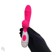 Vibrador Penetrável com Estimulador de Clitoris Cor Rosa Recarregável 19 Modos de Vibração Yaffa - imagem 6