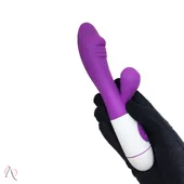 Vibrador Penetrável com Estimulador de Clitóris Cor Roxo Recarregável 19 Modos de Vibração - Yaffa - imagem 3