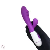 Vibrador Penetrável com Estimulador de Clitóris Cor Roxo Recarregável 19 Modos de Vibração - Yaffa - imagem 4