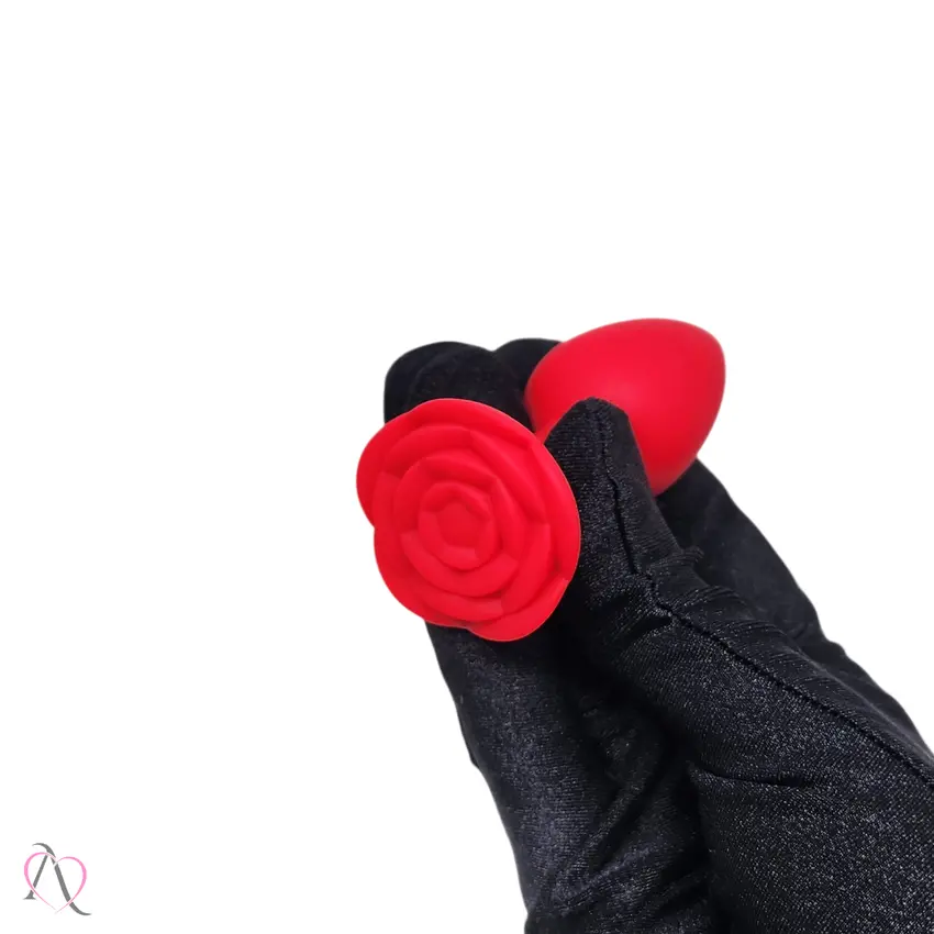 Plug Anal P em Silicone com Formato de Rosa 7,5x3,5cm