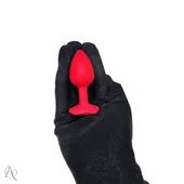 Plug Anal P em Silicone com Formato de Rosa 7,5x3,5cm - imagem 1