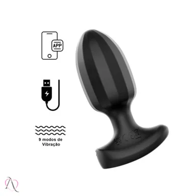 Plug Anal Vibrador Controle Por App 9 Modos de Vibração - App Vibration