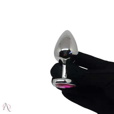 Plug Anal M Pink em Formato de Coração