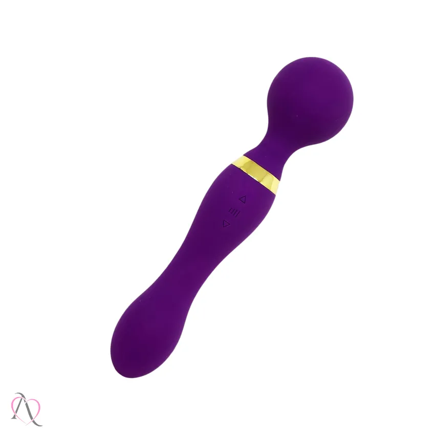 Varinha Mágica Dupla Estimulação Roxo 20 Modos de Vibração