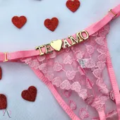 Calcinha Personalizável Glow Rosa Com Até 10 Letras - Tallyta Moda Apimentada - imagem 1