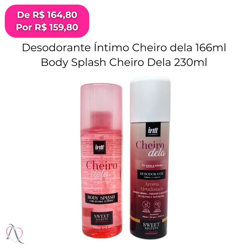 Kit Cheiro dela - 1 Desodorante Íntimo Cheiro Dela 166ml e 1 Body Splash Cheiro Dela 230ml
