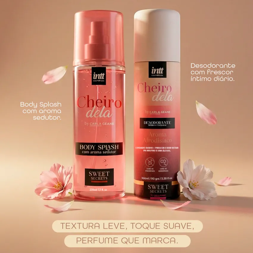 Kit Cheiro dela - 1 Desodorante Íntimo Cheiro Dela 166ml e 1 Body Splash Cheiro Dela 230ml
