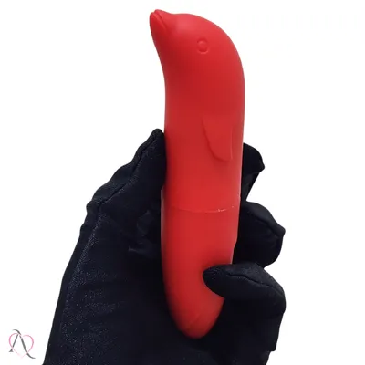 Vibrador Golfinho Aveludado 1 Modo de Vibração - Cor Aleatória