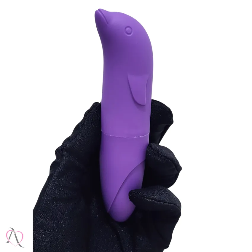 Vibrador Golfinho Aveludado 1 Modo de Vibração Cor Roxo - Sensual Love