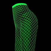 Meia Calça Arrastão que Brilha no Escuro - Y2146 - imagem 2