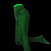 Meia Calça Arrastão que Brilha no Escuro - Y2146 - imagem 3