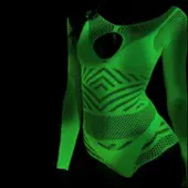 Body Arrastão que Brilha no Escuro cor Branco Tamanho Único - Y2146 - imagem 3