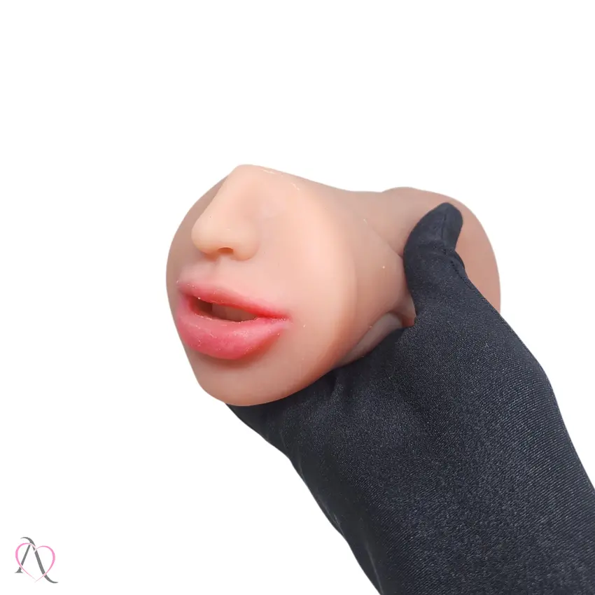 Masturbador Duplo com Boca, Vagina e Anus de Silicone Macio - Yaffa