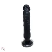 Vibrador de Pênis 25x4,5cm Com Ventosa cor Preto Utiliza 2 Pilhas AA - imagem 1