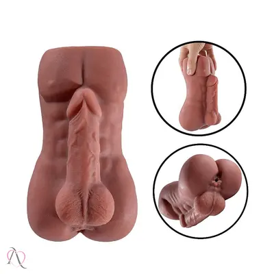 Masturbador Masculino com Anus cor Marrom - Masturbador Mario