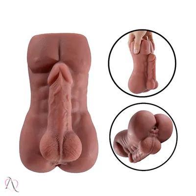 Masturbador Masculino com Anus cor Marrom - Masturbador Mario