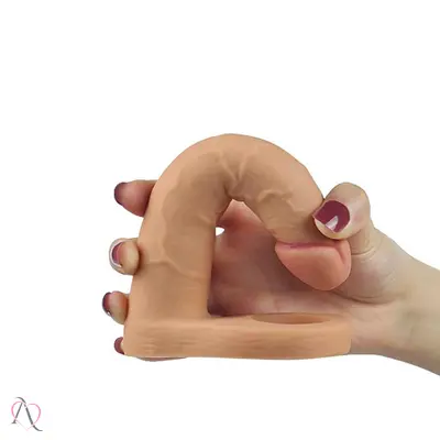 Anel Companheiro para Dupla Penetração 14x2,9cm cor Bege