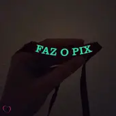 Calcinha com Frase que Brilha no Escuro FAZ O PIX Cor Vermelho - Tamanho Único - imagem 6