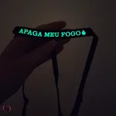 Calcinha com Frase que Brilha no Escuro APAGA MEU FOGO Cor Preto - Tamanho Único - imagem 3