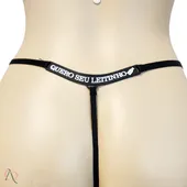 Calcinha com Frase que Brilha no Escuro QUERO SEU LEITINHO Cor Preto - Tamanho Único - imagem 3