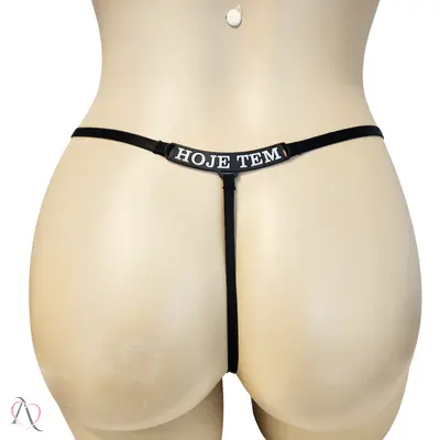 Calcinha com Frase que Brilha no Escuro HOJE TEM Cor Preto - Tamanho Único