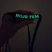 Calcinha com Frase que Brilha no Escuro HOJE TEM Cor Preto - Tamanho Único - imagem 6