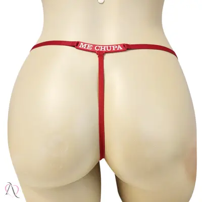 Calcinha com Frase que Brilha no Escuro ME CHUPA Cor Vermelho - Tamanho Único