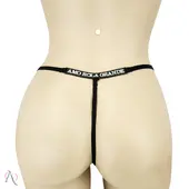 Calcinha com Frase que Brilha no Escuro AMO ROLA GRANDE Cor Preto - Tamanho Único - imagem 2