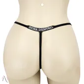 Calcinha com Frase que Brilha no Escuro GOZA DENTRO Cor Preto - Tamanho Único - imagem 2