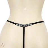 Calcinha com Frase que Brilha no Escuro GOZA DENTRO Cor Preto - Tamanho Único - imagem 1