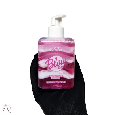 Hidratante Para Virilha Blow Girl Gel Beijável Sabor Morango com Creme HotFlowers 320ml