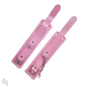 Algemas de Couro com Pelúcia Cor Rosa - imagem 3