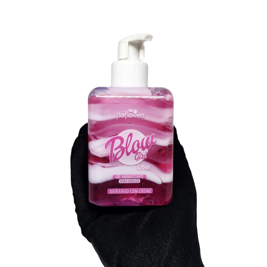 Kit Lubrificante D4 Chiclete e Hidratante Blow Girl Morango