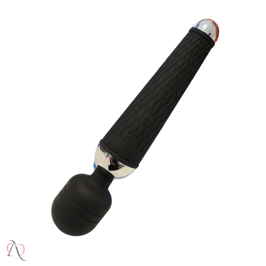 Vibrador Varinha Mágica Estimulador de Clitóris cor Preto Recarregável com 10 Modos de Vibração