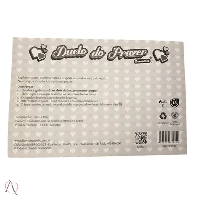Jogo para Casal Duelo do Prazer Romântico - Diversão ao Cubo
