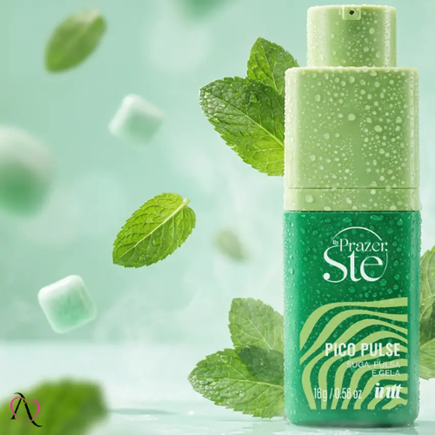 Excitante Pico Pulse Suga, Pulsa, Vibra e Esfria sabor Chiclete de Menta 16g