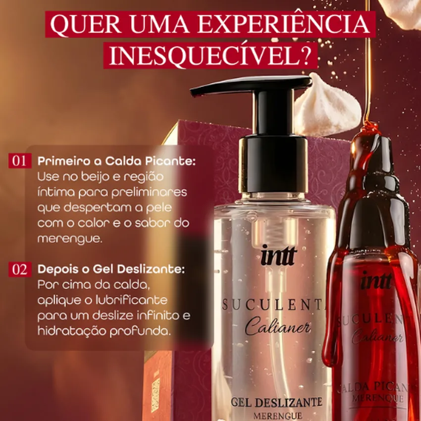 Gel Beijável para Sexo Oral Calda Suculenta Sabor Merengue by Calianer e Intt 30g