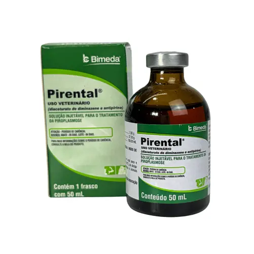 Pirental 50ml - Solução Injetável para Tratamento da Piroplasmose (Tristeza Parasitária) em Bovinos | Bimeda