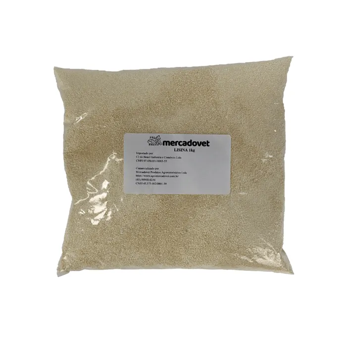 Lisina 1kg Aminoácido para Ração de Suínos e Aves