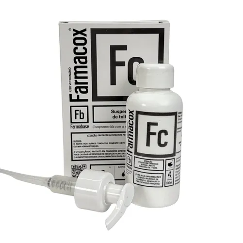 Farmacox 100ml - Toltrazuril 5% Anticoccidiano Suspensão Oral para Leitões | Farmabase