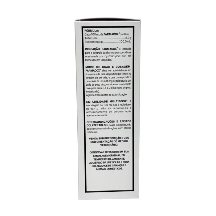 Farmacox 100ml Toltrazuril Coccidiose Leitões | Farmabase